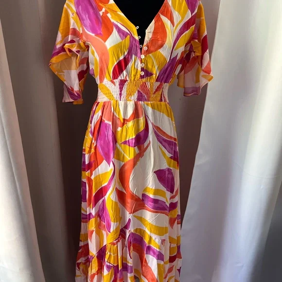 Anthropologie - Abel The Label | Dresses | New Atl Bright Print Boho Maxi  Dress | Poshmark
